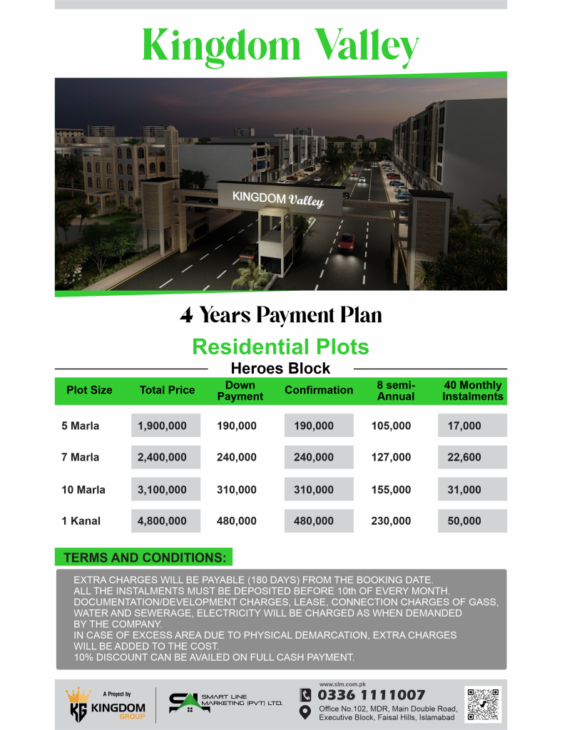 picture of kingdom valley payment plan-smart line marketing